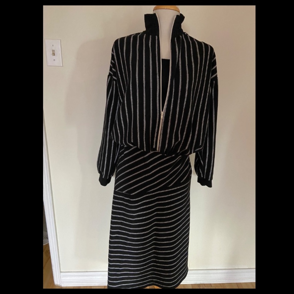 Zara Striped Asymmetric Dress